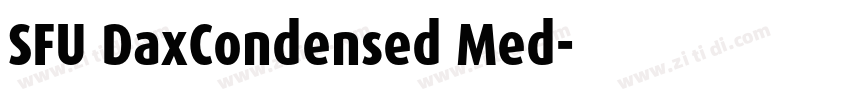 SFU DaxCondensed Med字体转换